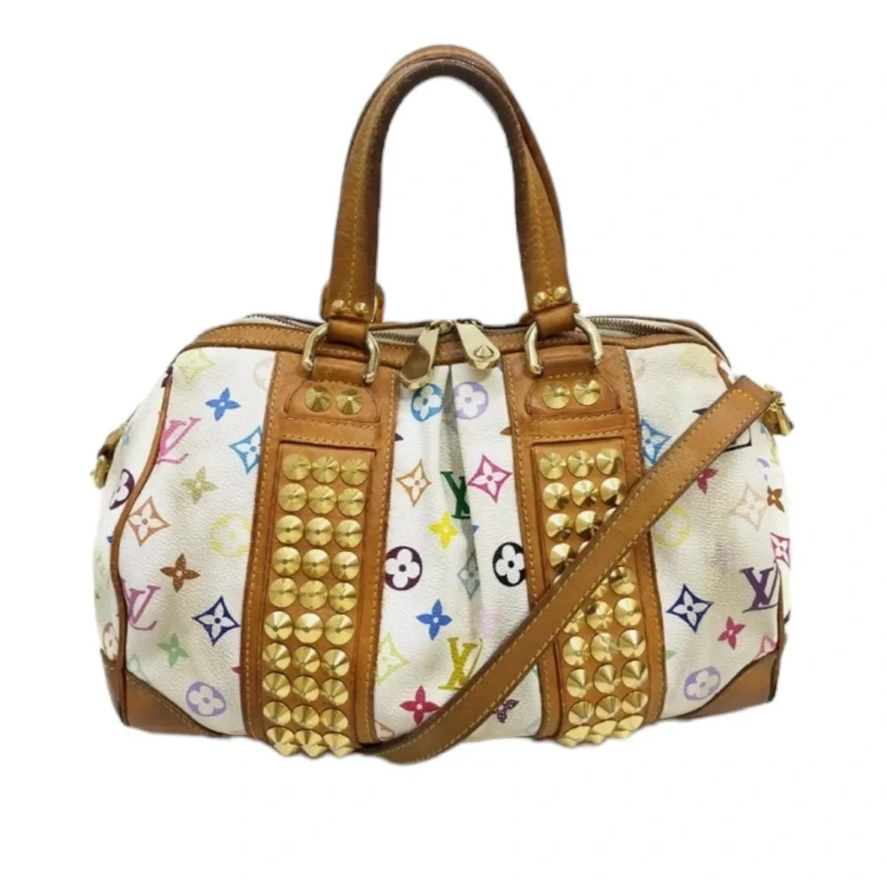 LOUIS VUITTON Monogram Multi Color Courtney MM Hand Bag White - Picture 2 of 9